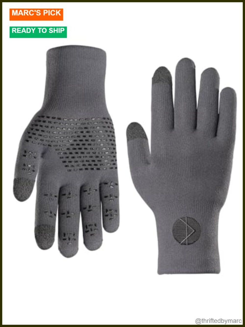 Waterproof Cycling Gloves Merino Wool Touchscreen Knit Winter